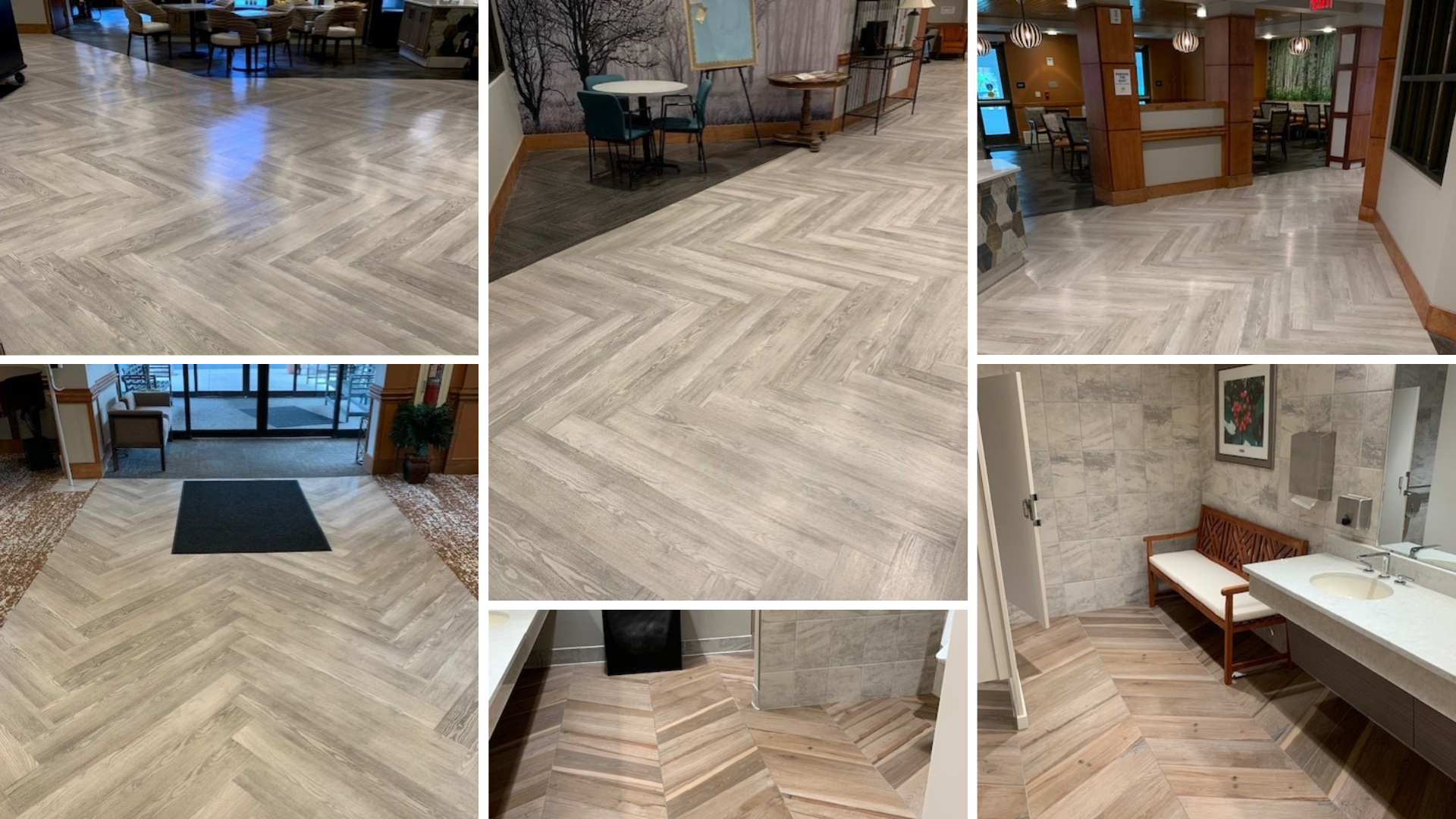 wood look custom commercial flooring